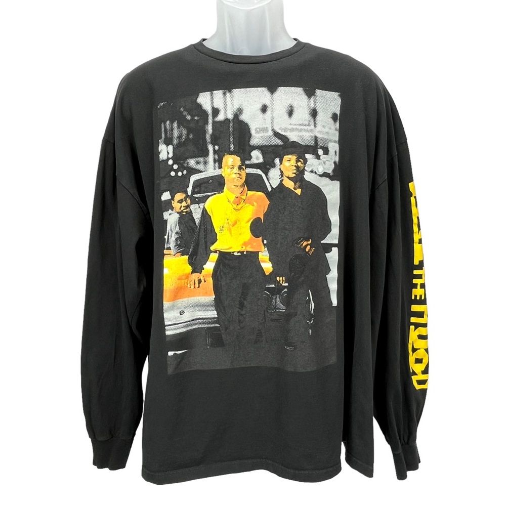 Boys In The Hood | Mens‎ 3XL | Black Long Sleeve Graphic Rap T-Shirt 100% Cotton